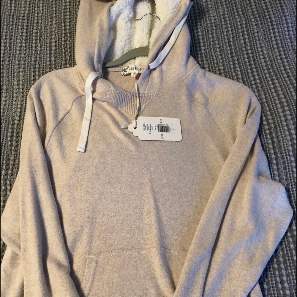 Pink rose hoodie